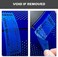 ILMBVM Security Warranty Void Stickers Non Transfer Tamper Evident Labels Triple Serial Numbers Seal Sticker Large 35x120 mm(50PCS,Blue