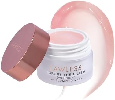 LAWLESS Forget the Filler Lip Mask - Sweet Dreams - Premium Overnight Lip Plumping Treatment with Natural Ingredients Designed to Plump, Hydrate, and Smooth Lips - 0.28 oz