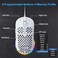 TMKB Technology Mechanical KeyBoard TMKB Falcon M1SE Ultralight Honeycomb Gaming Mouse, High-Precision 12800DPI Optical Sensor, 6 Programmable Buttons, Customizable RGB, Drag-Free Paracord, Ergonomic,