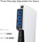 KIWIHOME Cooling Accessories for PS5, Horizontal Cooling Fan for PS5with LED Light, Upgraded Quiet Cooler Fan with USB3.0 Hubs, for PS5 Disc and Digital Edition(White