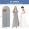 Perber Dress Bags for Gowns, 65'' Long Garment Bags for Hanging Clothes, Dress Garment Bag, Grey Dress Cover with Clear Window for Dresses, Coats, Uniforms - 5 Pack