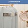 Perber Dress Bags for Gowns, 65'' Long Garment Bags for Hanging Clothes, Dress Garment Bag, Grey Dress Cover with Clear Window for Dresses, Coats, Uniforms - 5 Pack