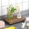 Nuogo Wood Riser Tray Soap, Stand Soap Tray for Kitchen Sink, Wood Pedestal for Kitchen Counter Sink Stand Decorative Rustic Bathroom Dishes for Plant Bottles Candles Display (Brown, 12 x 7 Inch