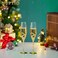 NUPTIO Crystal Champagne Flutes Wedding: Set of 2 Gold Champagne Glasses with Wooden Gift Box Prosecco Glass Pair for Couples BrideGroom Engagement Anniversary Bridal Showers Toasting Gift Sets