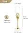 NUPTIO Crystal Champagne Flutes Wedding: Set of 2 Gold Champagne Glasses with Wooden Gift Box Prosecco Glass Pair for Couples BrideGroom Engagement Anniversary Bridal Showers Toasting Gift Sets