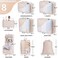 OlarHike 8 Packing Cubes for Travel, 4 Sizes (Extra Large, Large, Medium, Smallfor Luggage Organizer Set, Travel Accessories and Essentials, Carry On Suitcases, Cream