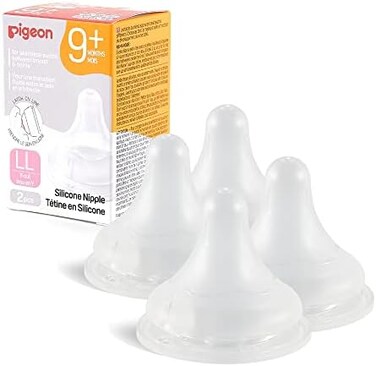 Pigeon Silicone (LLwith Latch-On Line, Natural Feel, 9Months, 4 Counts