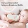 Pigeon PP Nursing Bottle Wide Neck, Streamlined Body, Natural Feel, Easy to Clean, 5.4 Oz(Pack of 4, Includes 4pcs SS Nipples (0m
