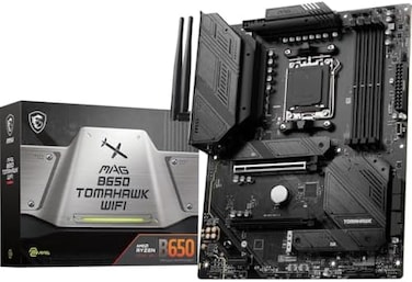 MSI MAG B650 Tomahawk WiFi Gaming Motherboard (AMD AM5, ATX, DDR5, PCIe 4.0, M.2, SATA 6Gb/s, USB 3.2 Gen 2, HDMI/DP, Wi-Fi 6E, AMD Ryzen 7000 Series Desktop Processors
