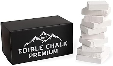 HITT Natural Edible Chalk for Eating - 1 kg (2.2 lbZero Additives Organic Russian Chunks - ASMR Food Big Box