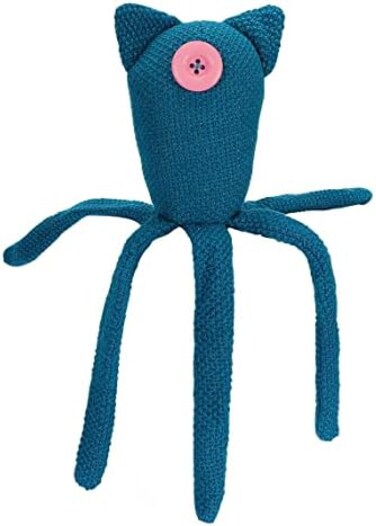 ASVP Shop Coraline Crocheted One Eyed Octopus Doll Bright Turquoise