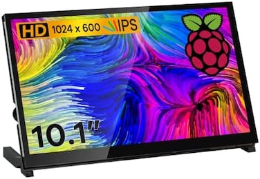 Hosyond 10.1" IPS LCD Capacitive Touch Screen HDMI Display Portable Monitor 1024X600 Built-in Dual Speakers for Raspberry Pi 4 3 2 Zero BModel B Xbox PS4 Windows 7/8/10