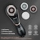 Orauley Facial Cleansing Brush, Electric Face Scrubber Rechargeable Exfoliator IPX-7 Waterproof Rotating Cleanser for Exfoliating, Massaging and Deep Cleansing for WomenMen with 4 Brush Heads Black