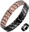 Feraco Men's Copper Magnetic Bracelet Elegant 99.99% Solid Copper Bracelets with Double-Row Strong Magnets, Magnetic Field Therapy Jewelry, Magnetic Field Therapy Jewelry