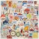 APAREAL 100Pcs World Travel Stickers Pack, Waterproof Vinyl Travel Map Stickers for Suitcase, Bicycle, Laptop, Water Bottle, Notebooks, Diary, Journaling, Scrapbooking, Aesthetic Vintage Tourism Decal