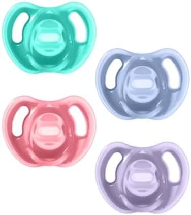 Tommee Tippee Ultra-light Silicone Pacifier, Symmetrical One-Piece Design, BPA-Free Silicone Binkies, 18-36 months, Pack of 4 Pacifiers