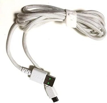 Wadetong USB C to USB Data Charging Cable Compatible with Razer Viper V2 Pro/DeathAdder V3 Pro/Basilisk V3 Pro Wireless Gaming Mouse (White