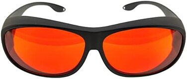 Laserlands Laser Safety Glasses 532nm OD6 180nm-532nm Wavelength Violet/Blue/Green Laser Protective Goggles for 405nm, 445nm, 450nm,473nm 532nm, Like Tattoo Eyebrow Removing T1- F