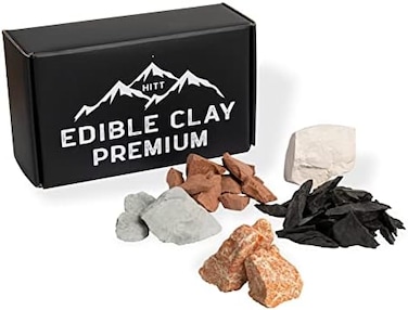 HITT Edible Clay Chunks Set &ndash; 5 Sorts of Clay for Eating 8.8 oz (250 grZero Additives ASMR Food for Pica Cravings, Handpicked Edible Dirt
