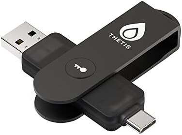 Thetis Pro FIDO2 Security Key, Two-factor authentication NFC security key, Dual USB Ports Type AType C For Multi Factored Protection (HOTPin Windows/MacOS/Linux, Gmail, Facebook, Dropbox, GitHub