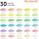 Shuttle Art 40 Pack Pastel Acrylic Paint Set, 30 Colors, 60ml/2oz Bottles, High Viscosity, Water-proof Paint With 10 Paint Brushes for PaintingCrafting on Canvas, Rock, Ceramic, Fabric