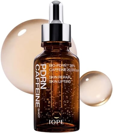 IOPE BIO-PDRN Caffeine Shot Face Serum - Plant Based Antiaging Serum, Structural Lifting Visibly for Wrinkle Care, Anti-aging, Hydrating with Caffeine for Saggy Skin, 1.01fl oz(30ml