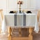Laolitou Rustic Tablecloth Cotton Linen Waterproof Tablecloths Burlap Table Cloths for Kitchen Dining Cloth Table Cloth for Rectangle Tables Light Grey Stripes Rectangle,55"x120",10-12 Seats