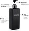 Segbeauty Square Soap Dispenser Black, 3pcs 16.9oz Refillable Shampoo and Conditioner Bottles, 500ml Empty Reusable Plastic Pump Bottle Bathroom Shower Dispenser Set for Body Wash Liquid Gel Lotion