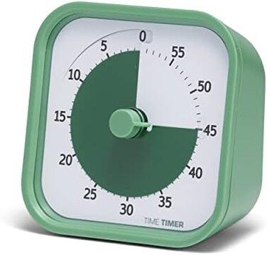 TIME TIMER (, Fern Green- Home MOD - 60 Minute Kids Visual Home Edition - for Homeschool Supplies Study Tool, for Kids Desk, Office Desk and Meetings with Silent Operation (Fern ...