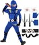 SATKULL Kids Ninja Costumes Set Halloween Ninja Cosplay Costume with Luxury Ninjas Accessories Toys for Boys Girls