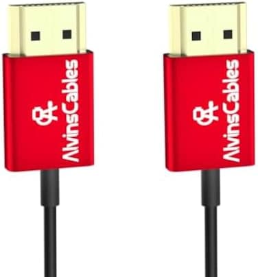كابلات ألفين فائقة النحافة بدقة 8K، HDMI بسرعة 48 جيجابت في الثانية، HDMI-2.1 عالي السرعة، متوافقة مع Atomos Ninja-V، وتسجيل 4K-60P، وكاميرا Z-CAM، وكاميرا Canon-C70، وكاميرا Sony A7S3A9A74، بطول 30 س