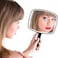 ForPro Professional Collection Premium Hand Mirror with Handle, 6.3" W x 9.6" L, Multi-Purpose Handheld Mirror with Distortion-Free Reflection, Black