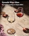 JBHO Hand Blown Italian Style Crystal Bordeaux Wine Glasses - Great Gift Packaging - Red Wine Glasses Lead-Free Premium Crystal Clear Glass - Set of 4-18 Ounce