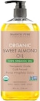 Majestic Pure USDA Organic Sweet Almond Body OilLarge 236 ml100% PureNatural Cold Pressed Oil Sweet Almond Oil for Skin, Face, Nails, Hair, ScalpMassage236 ml