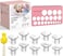 Nursi Luna 3 in 1 Flange Sizing Kit Ultimate with 10PCS Flange Inserts 13/15/17/19/21mmRulerCleaning Brush, Flange Insert Kit for 24mm Flange/Shield of Most Pumps, Compatible with Momcozy/Spectra/Mede