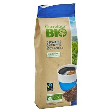 Carrefour Bio Organic Decaffeinated Ground Coffee, 100% Arabica, 250g
