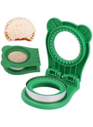 Sandwich Cutter and Sealer, Square Sandwich Maker, Decruster Sandwich Maker for Kids Lunch Uncrustable Sandwich Maker, Easy for School Lunchbox and Bento Box Multicolor (Round)