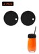 2 Pcs Drink Cover, Fabric Drink Cover with Straw Hole, Women Cup Covers Protector (Black)