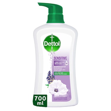 Dettol Sensitive Shower Gel &amp; Body Wash, Lavender &amp; White Musk Scent, 700ml