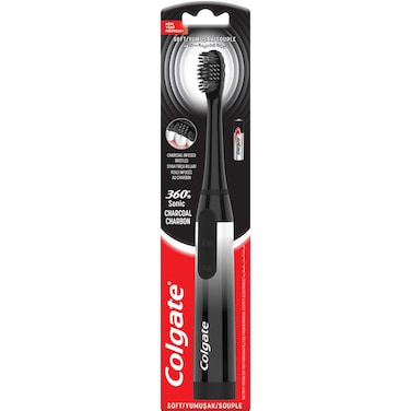 Colgate 360 Sonic Soft Battery Powered Charcoal Infused Toothbrush 1 PC
