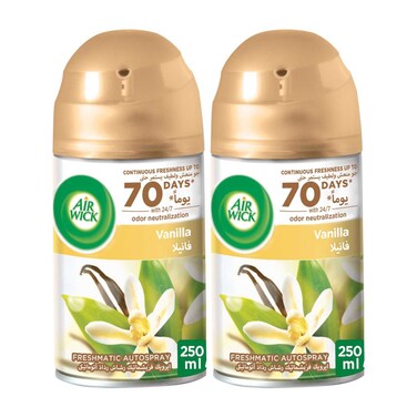 Air Wick Automatic Air Freshener Spray Refill, Vanilla Scent, 250ml Pack of 2