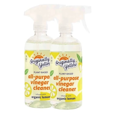 Originally Yellow All-Purpose Vinegar Cleaner Organic Lemon 0.47L Pack of 2