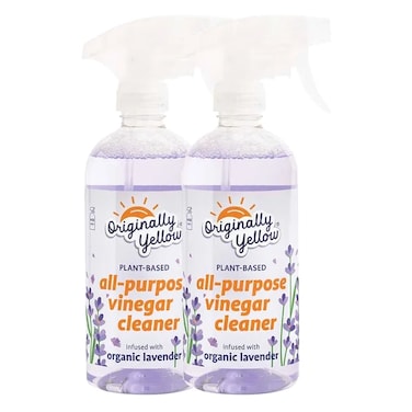 Originally Yellow All-Purpose Vinegar Cleaner Organic Lavender 0.47L Pack of 2