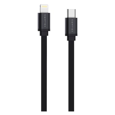 سيلايريس PDكابل شحن بتقنية الشحن السريع إلى لايتنينغ، أسود، 27 واط