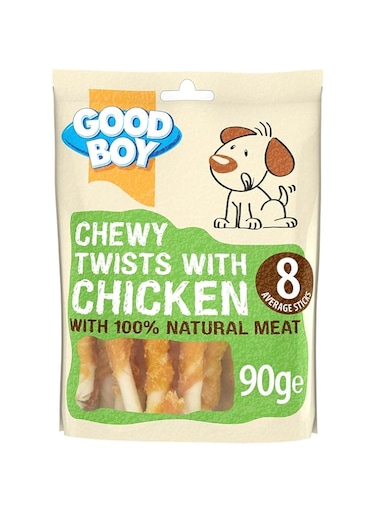 Good Boy Good Boy, Chewy Chicken Twists with Chicken, 90 grams