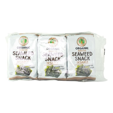 Organic Larder Sesame Seaweed Snack, 5g Pack of 6