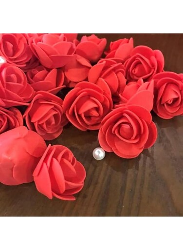 SOLDOUT 50 PCS Mini PE Foam Rose Heads Artificial Flowers For Home Garden DIY Pompom Wreaths Wedding Decor Supplies (3cm, Red, Pack of 50)