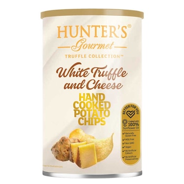 Hunter's Gourmet White Truffle and Cheese Hand Cooked Potato Chips, 150g