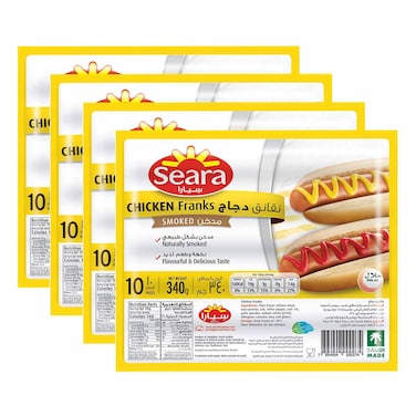 Seara Smoked Chicken Franks, 340g Pack of 4