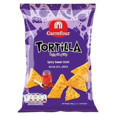 Carrefour Spicy Sweet Chilli Tortilla Chips, 180g